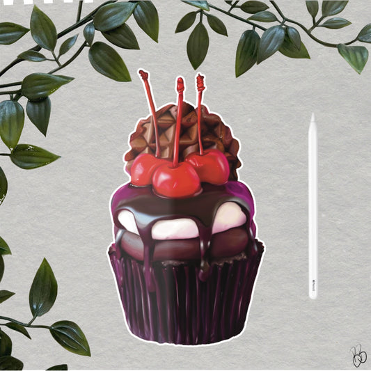 Cupcake sticker