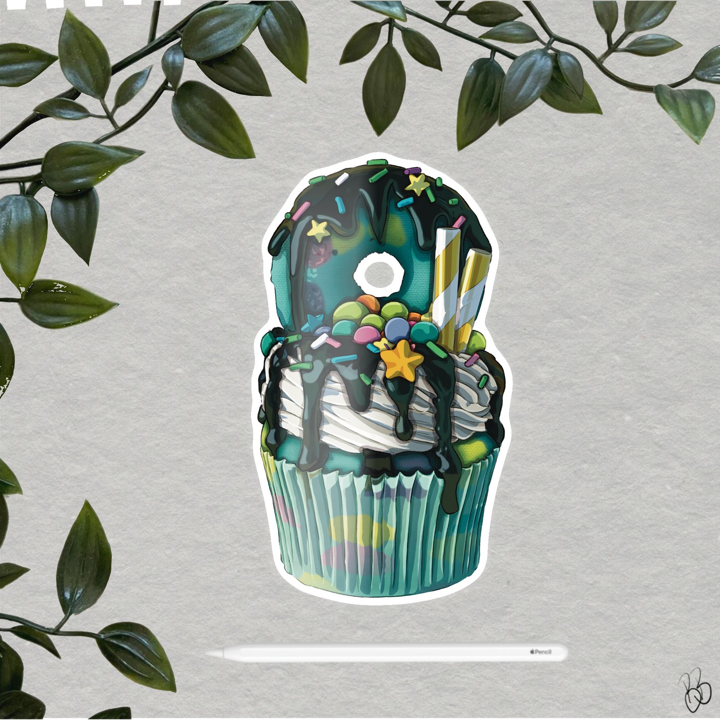 Funfetti Cupcake Sticker