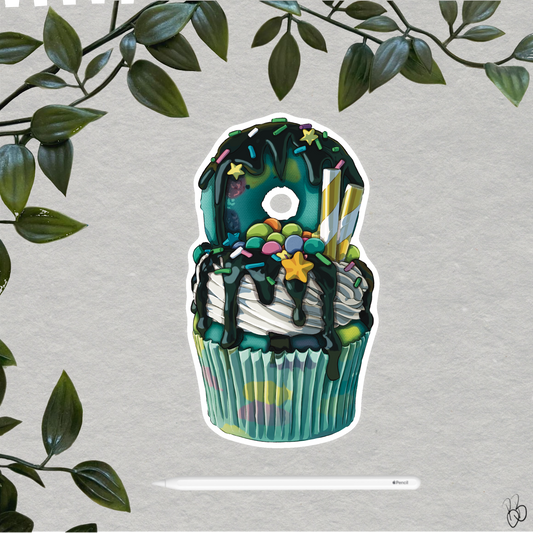 Funfetti Cupcake Sticker