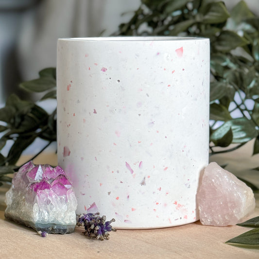 amethyst terrazzo pencil holder